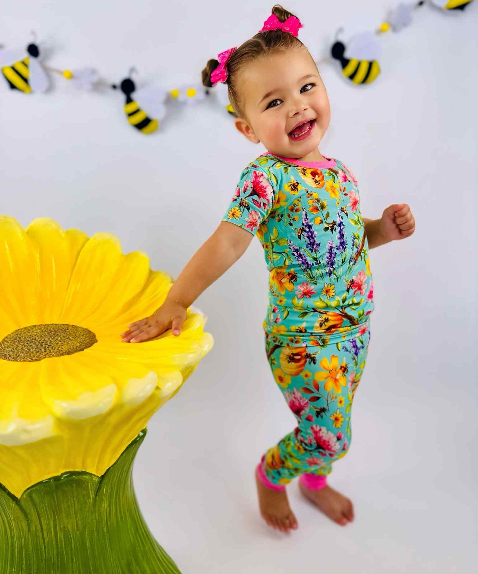 Buzzing Blooms 2 Piece Pajama Set