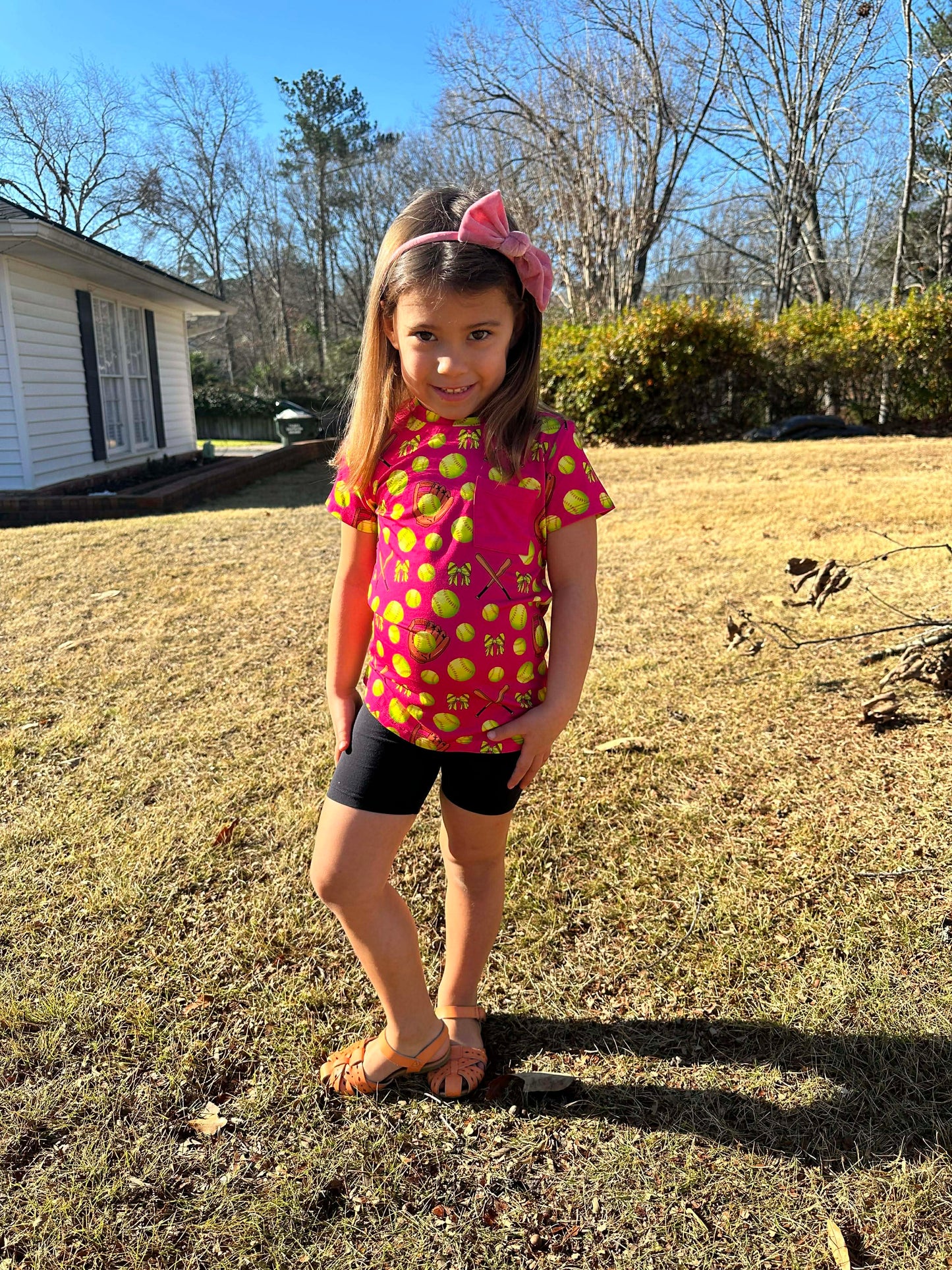 Bows At Bat Pocket T-Shirt