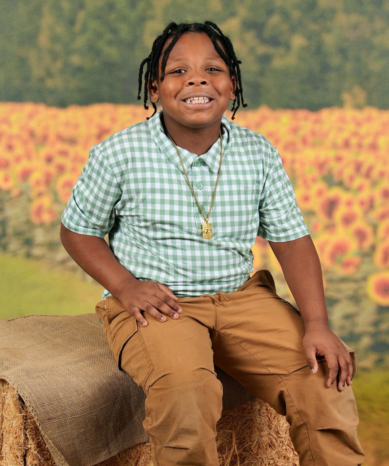 Sage Gingham Polo Shirt