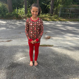 Red Leggings For Littles