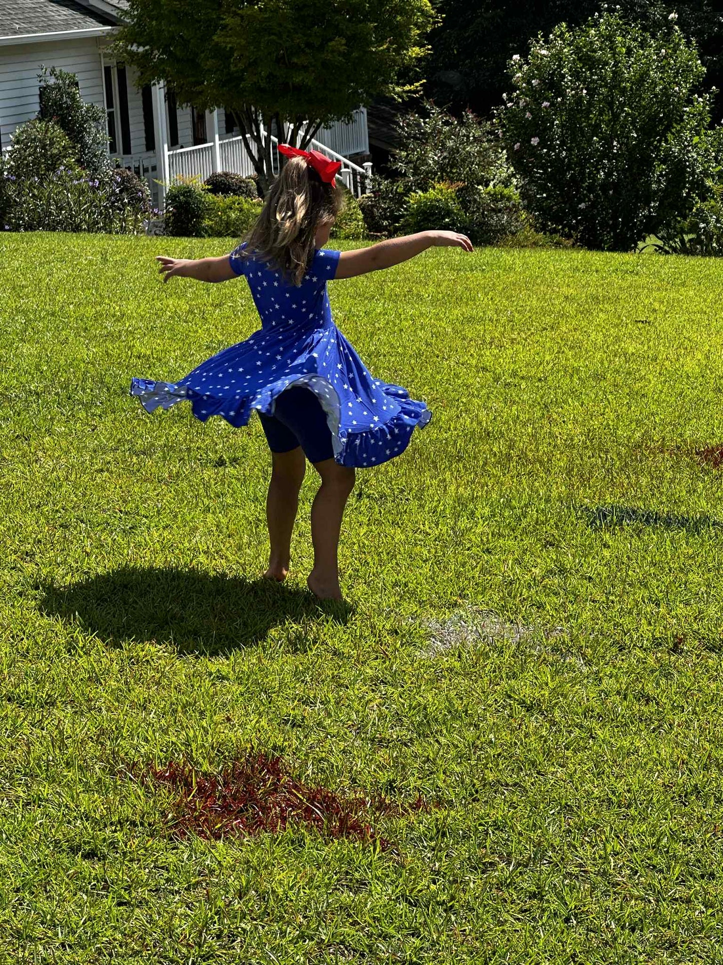 Oh My Stars Twirl Dress with Pockets & Shorts Set