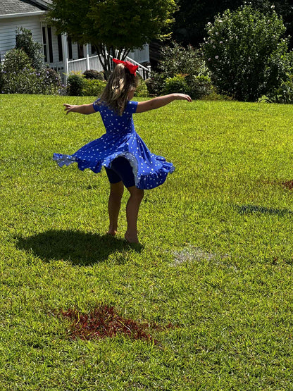 Oh My Stars Twirl Dress with Pockets & Shorts Set
