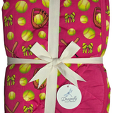 Bows At Bat 2.5 Tog Quilted Blanket