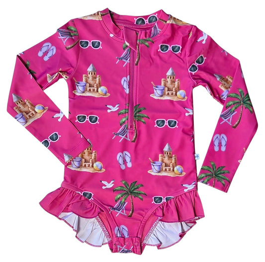 Seaside Pink Rash Guard