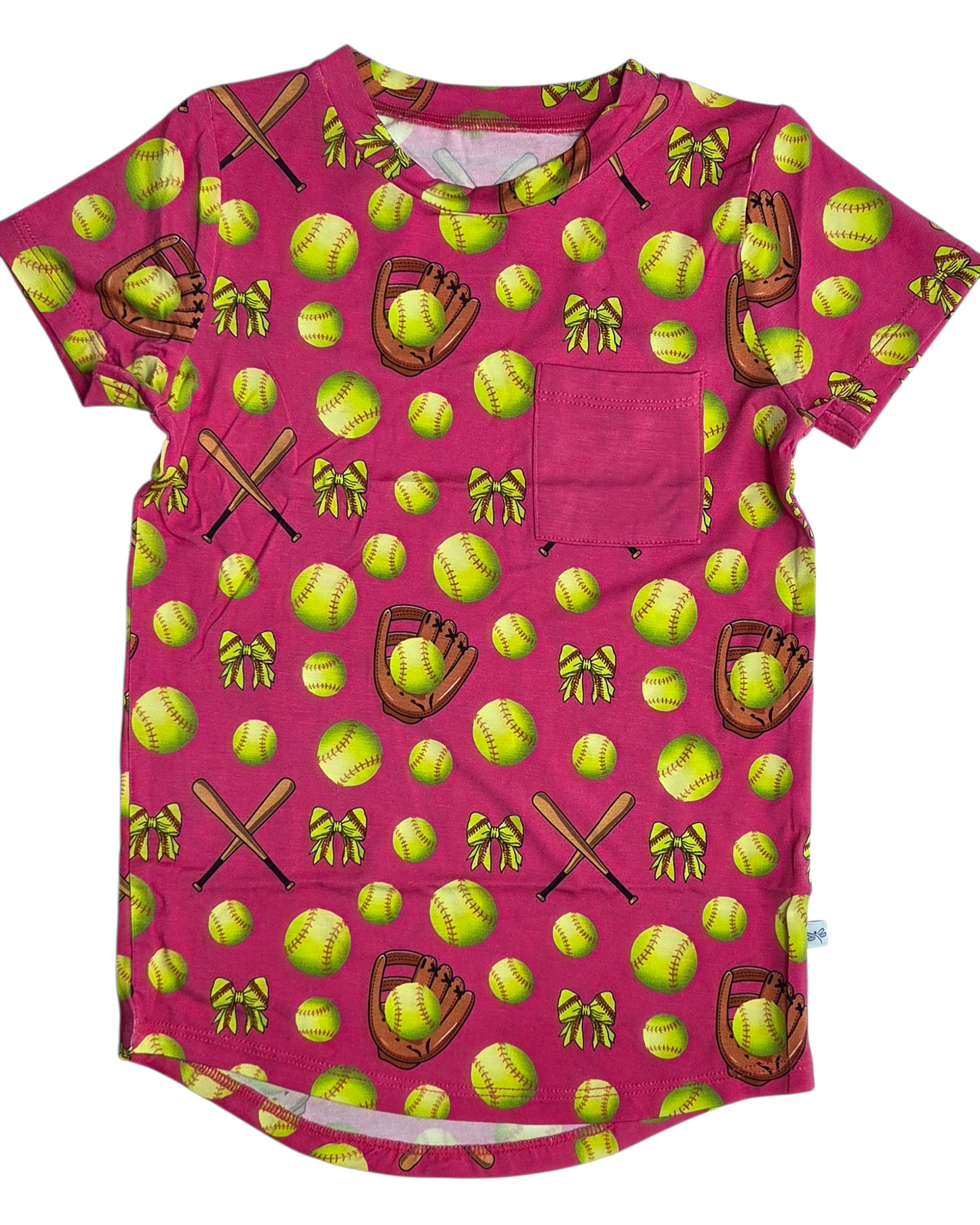 Bows At Bat Pocket T-Shirt