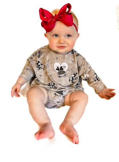 Love On The Go Long Sleeve Bubble Romper