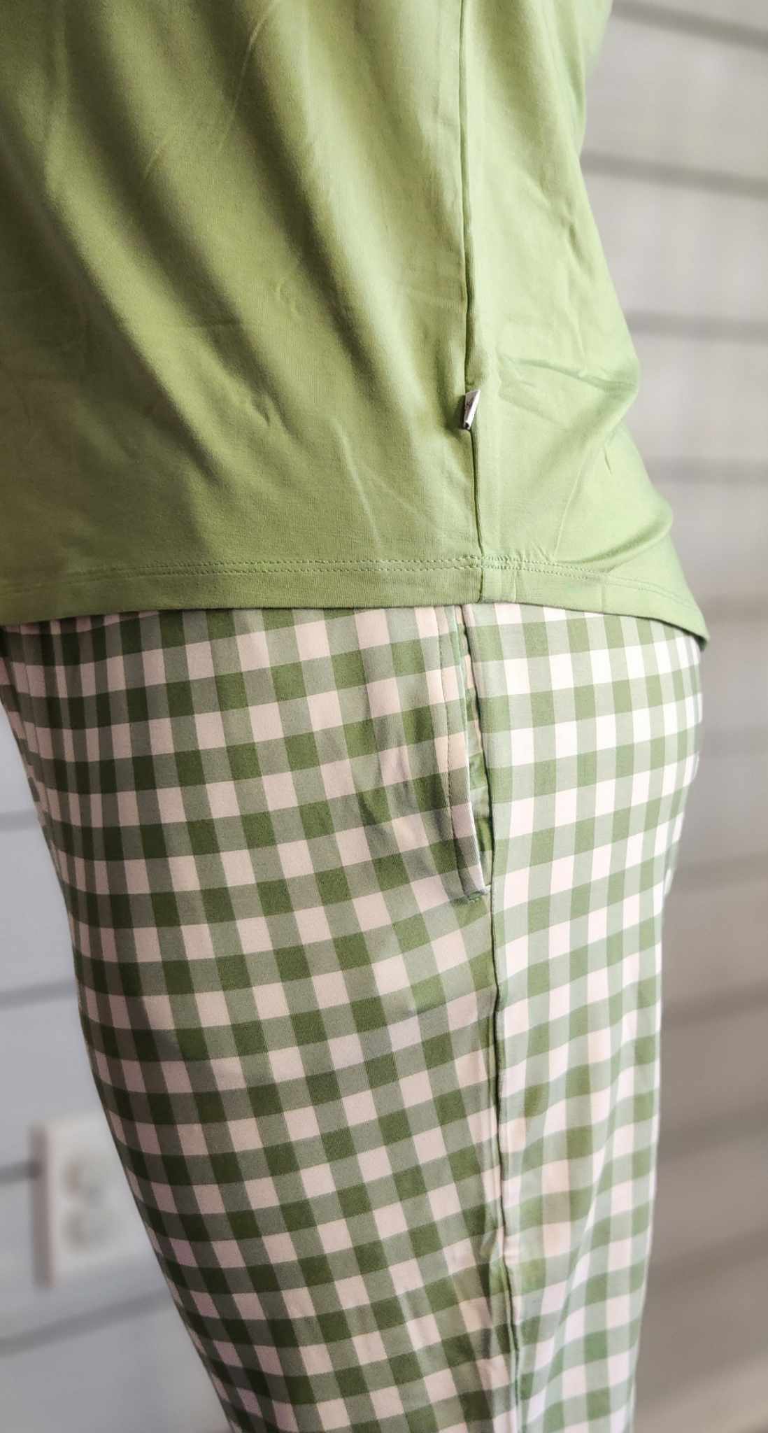 Sage Gingham Women's Pajamas