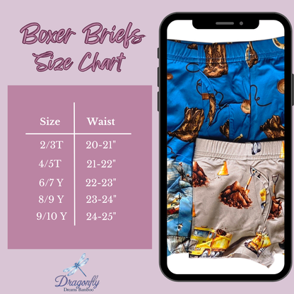 Boy's Boxer Brief 3-Pack (Construction, Harbor, Cowboy)