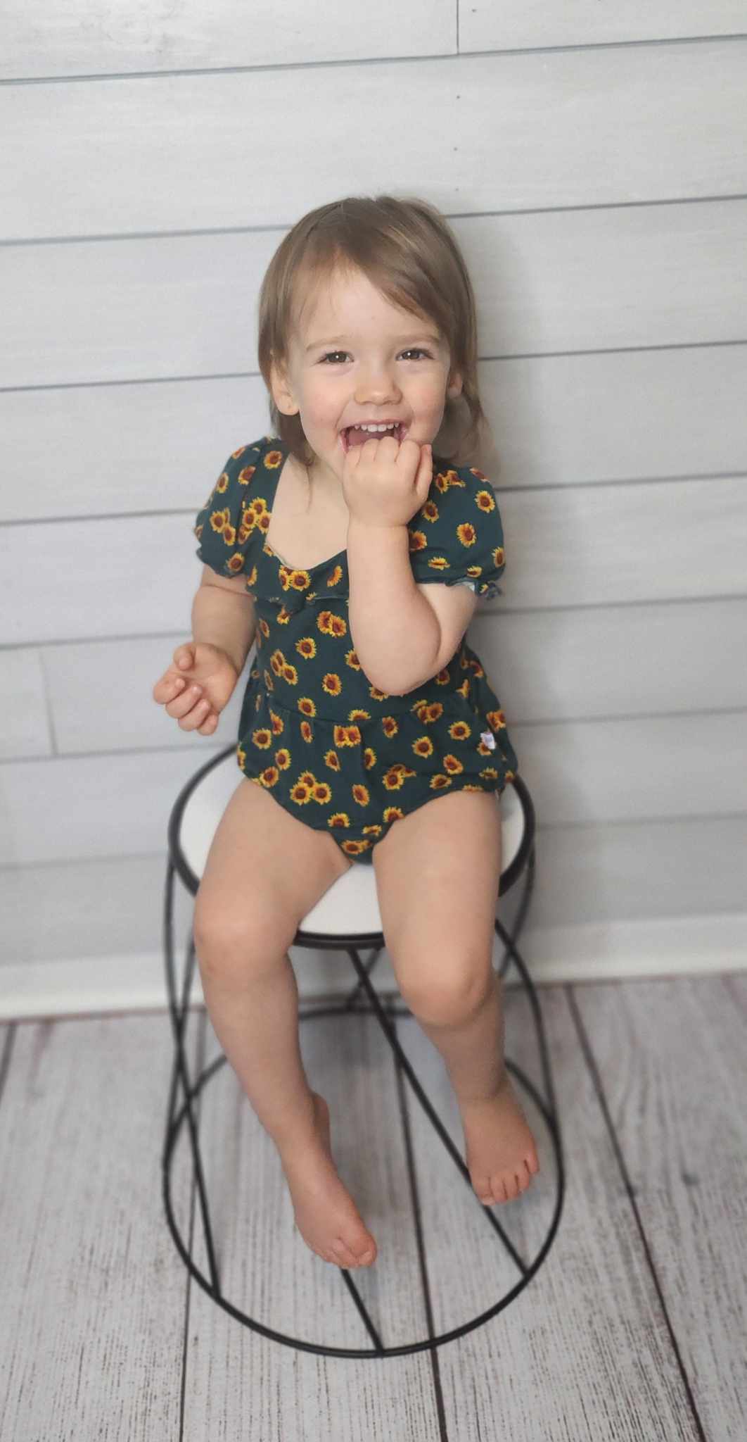 Sunflower Field Bubble Romper