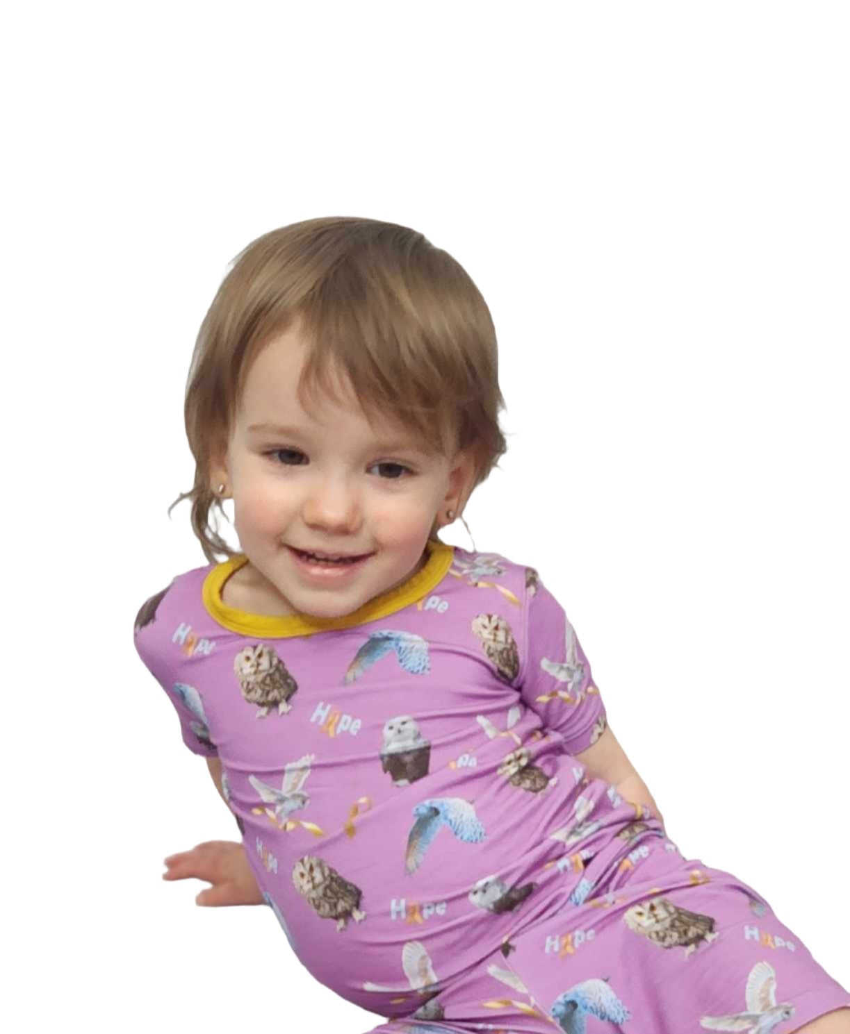 Wings Of Hope 2 Piece Short Sleeve and Shorts Pajama Set