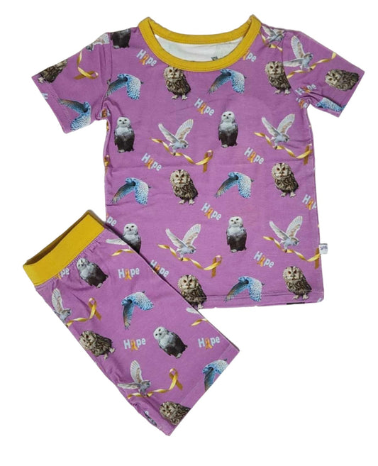 Wings Of Hope 2 Piece Short Sleeve and Shorts Pajama Set